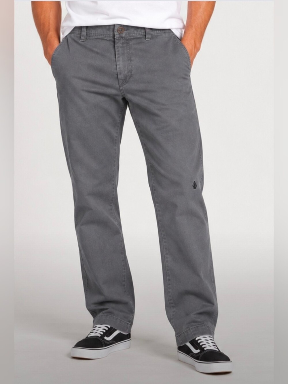 Volcom Men’s Gray Chino Pants Size 34 Straight Leg Skate Casual
